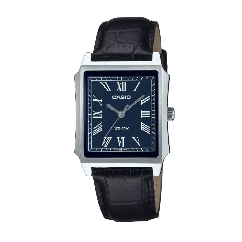 Casio Vintage-Inspired Blue Dial Men's Watch- MTP-B190L-2BV